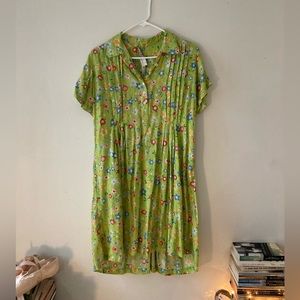 Spring green floral dress